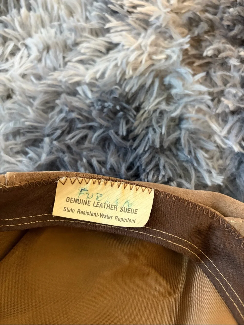 Vintage Country Gentleman Suede Leather Flat Cap Newsboy Driver Hat Tan Sz 7 1/8